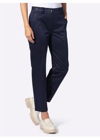 Webhose Heine, Damen, Gr. 50, Normalgr&ouml;&szlig;en, marine, 97% Baumwolle, 3% Elasthan, unifarben, 7/8-L&auml;nge, Hosen Webhose