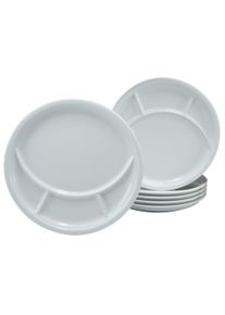 Fondueteller Creatable "Essteller Universal", wei&szlig;, &Oslash;:27cm, Porzellan, Speiseteller, Fondueteller, Teller Set, 4 Personen, Porzellan, sp&uuml;lmaschinenfest, Made in Europe
