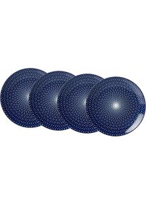 Ritzenhoff & Breker Dessertteller RITZENHOFF & BREKER "ROYAL REIKO", wei&szlig; (wei&szlig;, blau), &Oslash;:21,5cm, Keramik, Speiseteller, Dessertteller, Teller Set, Keramik