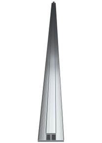 Verbindungsprofil Sanotechnik "Sanowall", grau (aluminiumfarben), B:1,6cm H:255cm L:255cm, Chrom, Profile, Verbindungsprofil