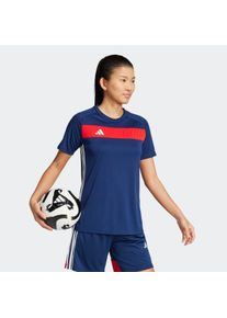 Fu&szlig;balltrikot adidas Performance "TIRO 25 ESSENTIALS TRIKOT", Damen, Gr. M, blau (team navy blau, rot), Obermaterial: 100% Polyester, Rundhals, Trikots Fu&szlig;balltrikot