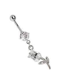 Adelia&acute;s Bauchnabelpiercing ADELIA&acute;S "Piercing Bauchnabelpiercing", wei&szlig; (klar), Piercings, Damen, Titan, Bauchnabelpiercing