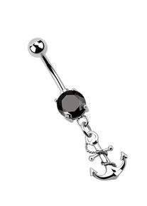 Adelia&acute;s Bauchnabelpiercing ADELIA&acute;S "Piercing Piercing Bauchnabelpiercing", schwarz, Piercings, Damen, Chirurgiestahl, Bauchnabelpiercing