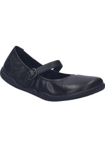 Ballerina Josef Seibel "Cassandra 10, black-black", Damen, Gr. 39, schwarz (schwarz, schwarz), Obermaterial: 100% Rindsleder Leather cow., Schuhe Ballerina