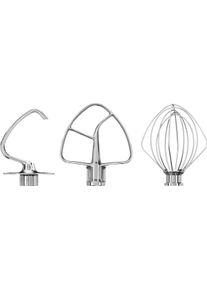 KitchenAid R&uuml;hrelement-Set "5KSM5TH3PSS", silber (silberfarben), K&uuml;chenmaschinen-R&uuml;hrelemente, R&uuml;hrelement-Set