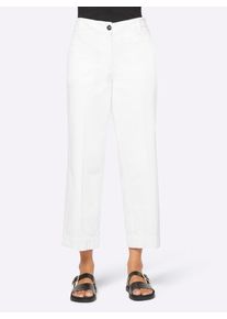 7/8-Hose Heine, Damen, Gr. 34, Normalgr&ouml;&szlig;en, beige (ecru), 98% Baumwolle, 2% Elasthan, unifarben, 7/8-L&auml;nge, Hosen 7/8-Hose