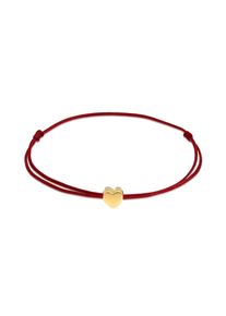 Armkette Elli "Armband Herz Liebe Textil Romantik 925 Silber" Gr. 160, gold, Armb&auml;nder, Damen, Silber 925 (Sterlingsilber), Armkette
