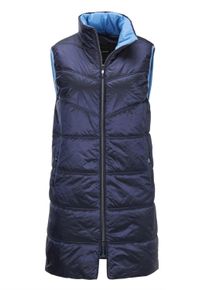 Kurzweste GOLDNER "Longweste", Damen, Gr. 48, blau (marine), Obermaterial: 100% Polyamid PA., Westen Kurzweste, Kontrastfarbenes Innenfutter