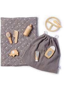 Puppen Accessoires-Set Musterkind "Viola Pflege & F&uuml;tter-Set, natur/wei&szlig;/grau", grau (natur, wei&szlig;, grau), Puppenausstattungen, Kinder, Puppen Accessoires-Set