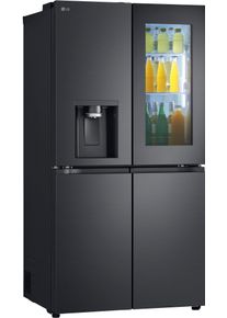 LG Multi Door, Energieeffizienz: E, silber (essence schwarz steel), B:91,4cm H:179,2cm T:72,9cm, K&uuml;hlschr&auml;nke, InstaView Multi-Door, Multi Door