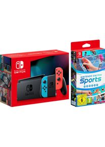 NINTENDO SWITCH Konsolen-Set, bunt (neonrot, neonblau), B:23,9cm H:10,2cm T:1,39cm, Spielekonsolen, inkl. Switch Sports, Konsolen-Set