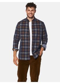 Karohemd Babista "Cordhemd JALIM", Herren, Gr. 3XL, weit, braun (braun kariert), Obermaterial: 100% Baumwolle CO., Hemden Karohemd