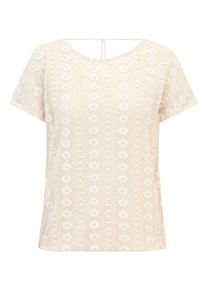 Spitzenbluse Cartoon "Spitzenshirt mit &uuml;berschnittenen &Auml;rmeln", Damen, Gr. 40, beige (eggnog), Obermaterial: 100% Baumwolle CO., Blusen Spitzenbluse