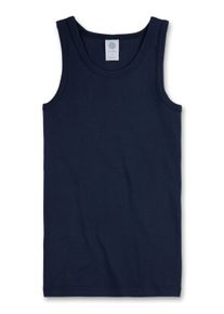 Unterhemd Sanetta "Unterhemd 1er Pack", Jungen, Gr. 104, N-Gr, blau (dunkelblau), Obermaterial: 100% Baumwolle CO(Bio)., Unterhemden Unterhemd