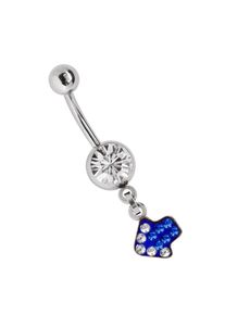 Adelia&acute;s Bauchnabelpiercing ADELIA&acute;S "Piercing Bauchnabelpiercing", blau, Piercings, Damen, Chirurgiestahl, Bauchnabelpiercing