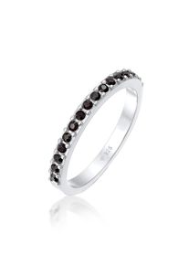 Silberring Elli "Ring Bandring Memoire Kristalle 925 Silber" Gr. 52, silber, Fingerringe, Damen, 52, Silber 925 (Sterlingsilber), Silberring