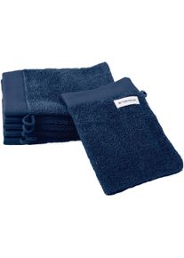 Waschhandschuh Tom Tailor HOME "Waschhandschuh COLOR BATH", blau (schwarz navy), B:16cm L:21cm, Frottier, Frottier, Handt&uuml;cher, Waschhandschuh