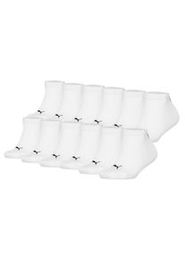 Sneakersocken Puma "Socken Plain Sneaker 12P 12er Pack", M&auml;dchen, Gr. 39-42, braun (wei&szlig;), Obermaterial: 72% Baumwolle CO. 14% Polyamid PA. 12% Polyester PES. 2% Elasthan EL., Socken Sneakersocken