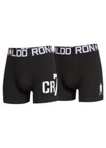 Boxershorts CR7 "Boxershort CR7 Boys Trunk 2-pack 2er Pack", Jungen, Gr. 158-164, schwarz, Obermaterial: 95% Baumwolle CO. 5% Elasthan EL., Unterhosen Boxershorts