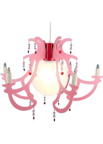 Niermann H&auml;ngeleuchte "L&uuml;ster Rosata", rosa, 1, H: 35cm, 1 Stk., Leuchten, Kinderzimmer, Kinderlampe, H&auml;ngeleuchte