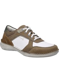Schn&uuml;rschuh Josef Seibel "New Anvers 10, weiss-multi", Herren, Gr. 43, wei&szlig; (wei&szlig;, multi), Obermaterial: 100% Rindsleder Leather cow., Schuhe Schn&uuml;rschuh