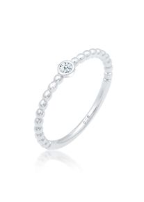 Verlobungsring Elli DIAMONDS "Ring Verlobungsring Geo Kugeln Diamant (0.03ct) 925 Sterling Silber" Gr. 52, silber, Fingerringe, Damen, 52, Silber 925 (Sterlingsilber), Verlobungsring