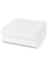 Handt&uuml;cher Ross "CARRE", wei&szlig;, B:50cm L:100cm, Frottier, Frottier, Handt&uuml;cher, Handt&uuml;cher, 100% Baumwolle, Rippenstruktur, gro&szlig;e Farbauswahl