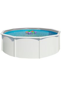 Rundpool KWAD "Green line Evolution", grau (wei&szlig;, innen: grau), H:132cm &Oslash;:360cm, Schwimmbecken, Rundpool, 3,6x1,32 wei&szlig; Folie in blau, sand oder grau erh&auml;ltlich