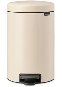 M&uuml;lleimer Brabantia "NewIcon Treteimer, 12L", beige (soft beige), B:25,1cm H:41,1cm T:33,8cm &Oslash;:25,1cm, Kunststoff, Metall, M&uuml;lleimer, M&uuml;lleimer, sanft schlie&szlig;ender Deckel, mit leichter Pedalbedienung
