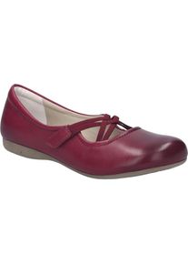 Ballerina Josef Seibel "Fiona 39, berry", Damen, Gr. 39, rot (berry), Obermaterial: 100% Rindsleder Leather cow., Schuhe Ballerina