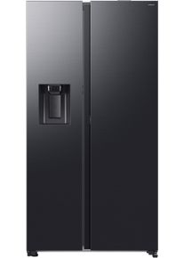 Samsung Side-by-Side "RS80F66KCFEF", Energieeffizienz: C, silber (schwarz steel), B:91,2cm H:178cm T:72,6cm, K&uuml;hlschr&auml;nke, Side-by-Side