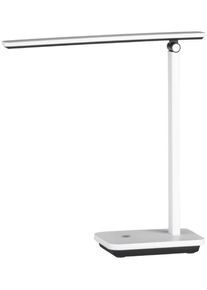 Eglo Tischleuchte "INIESTA LED Tischlampe, Touchsensor, dimmbar, USB", schwarz-wei&szlig; (wei&szlig;), 1, &Oslash; 0 H: 35cm, 1 Stk., Leuchten, Leselampe, Schreibtischlampe, 3-step CCT, Kopf verstellbar, 33x35x35cm, Tischleuchte