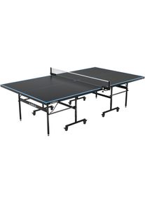 Tischtennisplatte Joola "Outdoor J100A", grau (grau, blau), Tischtennisplatten, KinderB:76cm H:152,5cm L:274cm, Tischtennisplatte, wetterfest, klappbares Untergestell, inkl. Netz, B:76cm H:152,5cm L:274cm