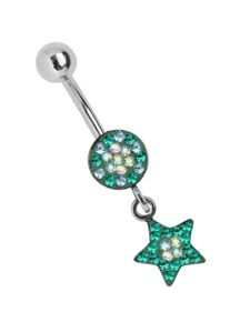Adelia&acute;s Bauchnabelpiercing ADELIA&acute;S "Piercing Piercing Bauchnabelpiercing", blau (t&uuml;rkis hellblau), Piercings, Damen, Chirurgiestahl, Bauchnabelpiercing