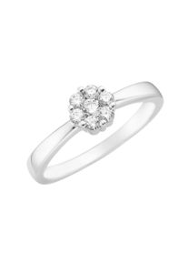 Fingerring Smart Jewel "Ring Bl&uuml;te, Zirkonia Steine, Silber 925" Gr. 54, silber, Fingerringe, Damen, 54, Silber 925 (Sterlingsilber), Fingerring