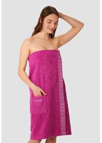 Kilt Schiesser "Rom aus weicher Baumwolle, saugstark und 3-fach weitenverstellbar", pink (fuchsia), L:80cm, Frottier, Hausm&auml;ntel, Kilt, MADE IN GREEN by OEKO-TEX
