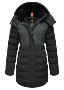 Wintermantel Ragwear "Winterjacke Ashanta Block", Damen, Gr. L, gr&uuml;n (dunkelgr&uuml;n23), Obermaterial: 100% Polyester PES. Obermaterial: Futter: 100% Polyester PES. 100% Polyester PES., M&auml;ntel Wintermantel