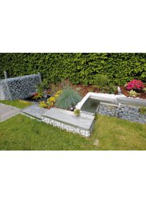 Bachlauf Ubbink "Wolga", silber (silberfarben), Edelstahl, Bachl&auml;ufe, Bachlauf, 90 Ecke links