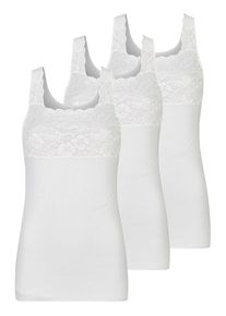 Achselhemd Nina von C. "3er Pack Damen Achselhemd Fine Cotton", Damen, Gr. 50, N-Gr, wei&szlig;, Obermaterial: 100% Baumwolle CO., Unterhemden Achselhemd