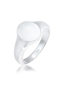 Siegelring Kuzzoi "Ring Herren Siegelring Matt Basic Cool 925er Silber" Gr. 54, silber, Fingerringe, Herren, 54, ohne Stein, Silber 925 (Sterlingsilber), 10mm, Siegelring