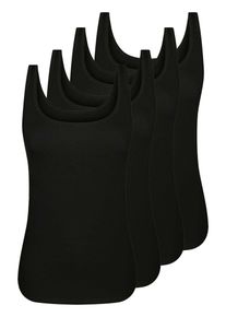 Sassa Mode Achseltop SASSA "4er Sparpack Top CASUAL COMFORT", Damen, Gr. 42, N-Gr, schwarz (schwarz schwarz), Obermaterial: 95% Baumwolle CO. 5% Elasthan EL., Unterhemden Achseltop