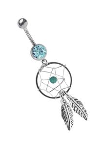 Adelia&acute;s Bauchnabelpiercing ADELIA&acute;S "Piercing Piercing Bauchnabelpiercing", blau (t&uuml;rkis), Piercings, Damen, Chirurgiestahl, Bauchnabelpiercing