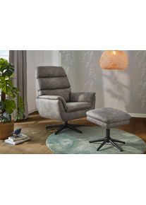 Jockenh&ouml;fer Relaxsessel JOCKENH&Ouml;FER GRUPPE "Valetta, B: 77 cm, Sitzh&ouml;he: 49 cm", taupe, B:77cm H:101cm T:90cm, Sessel, Relaxsessel, Set: mit Hocker, 360 Drehfunktion, TFK-Polsterung