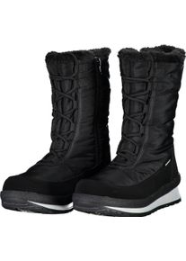Winterboots CMP "HARMA WMN SNOW BOOT WP", Damen, Gr. 37, grau (nero), Leder, Textil, Schuhe Winterboots, Winterschuhe, Winterstiefel, Snowboots, wasserdicht
