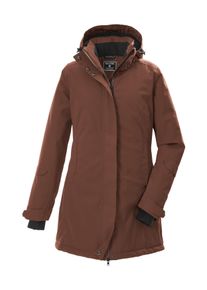 Parka Killtec "KOW 20 WMN PRK", Damen, Gr. 42, cappuccino, Obermaterial: 100% Polyester.Futter: 100% Polyester.F&uuml;llung: 100% Polyester, Jacken Parka, Wasser- und winddichter Parka mit regulierbarer Kapuze und Stauraum