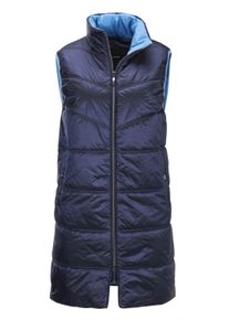 Kurzweste GOLDNER "Longweste", Damen, Gr. 38, blau (marine), Obermaterial: 100% Polyamid PA., Westen Kurzweste, Kontrastfarbenes Innenfutter