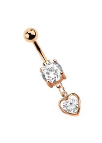 Adelia&acute;s Bauchnabelpiercing ADELIA&acute;S "Piercing Bauchnabelpiercing", rosa (rosegold), Piercings, Damen, Chirurgiestahl, Bauchnabelpiercing