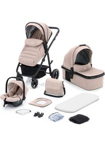 Kombi-Kinderwagen fillikid "Jaguar", Baby, beige (natur melange), Polyester, Stahl, Kinderwagen Kombi-Kinderwagen