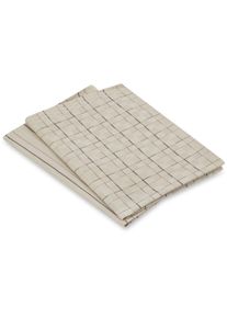 Geschirrtuch Ross "Geschirrt&uuml;cher 2er-Set 987 2x HL + Banderole", cappuccino, B:18cm H:3cm L:27cm T:3cm, 50% Baumwolle, 50% Leinen, Geschirrt&uuml;cher, Geschirrtuch, Zwirn- Halbleinen