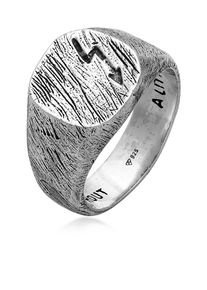 Siegelring HAZE & GLORY "Ring Siegelring - The Thunder 925 Silber" Gr. 60, silber, Fingerringe, Herren, 60, Silber 925 (Sterlingsilber), Siegelring